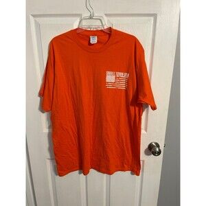 Port & Company “Small Town Strong” Orange T Shirt Size XL New Without Tag